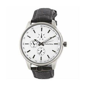 Charles Delon Casual Style Black/Silver Watch